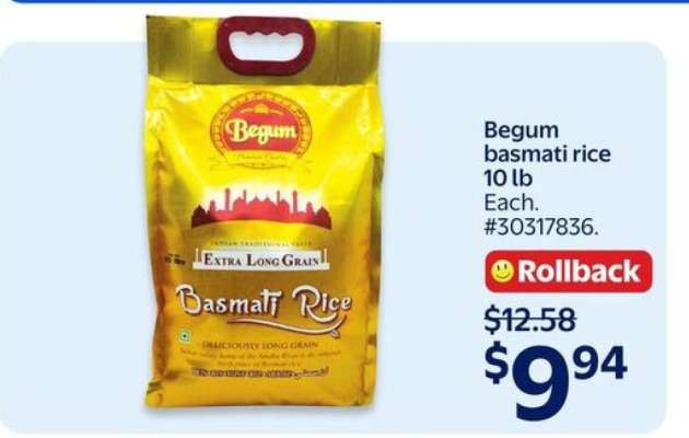 Begum basmati rice 10 lb