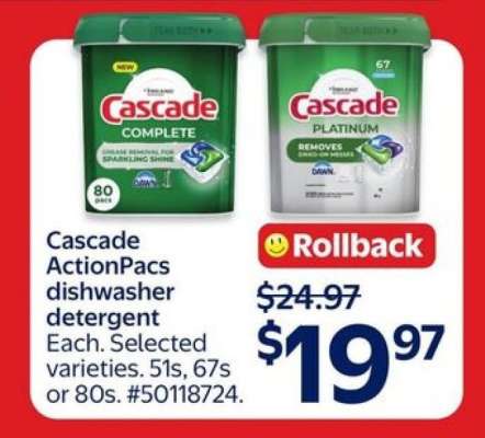 CASCADE ACTIONPACS DISHWASHER DETERGENT