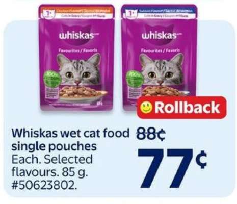 Whiskas wet cat food single pouches