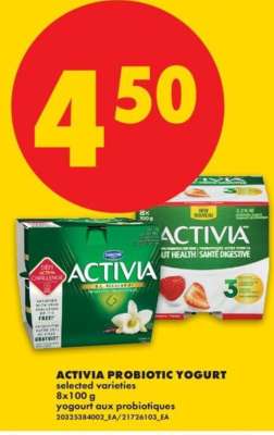 Activia Probiotic Yogurt