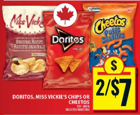 Doritos, Miss Vickie's Chips or Cheetos