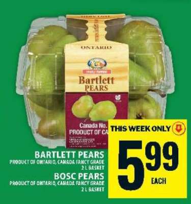 BARTLETT PEARS