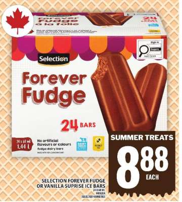 SELECTION FOREVER FUDGE OR VANILLA SURPRISE ICE BARS