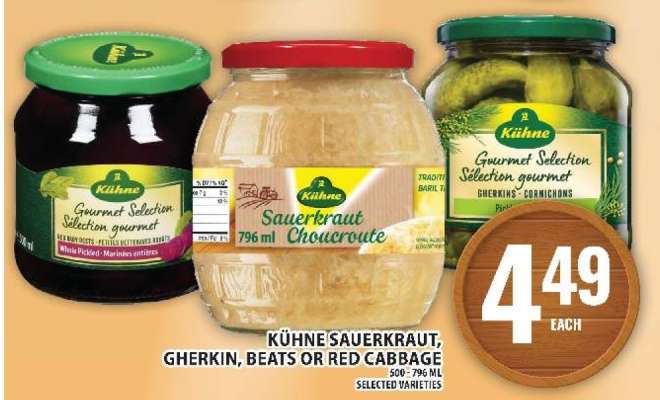 Kühne Sauerkraut, Gherkin, Beats or Red Cabbage