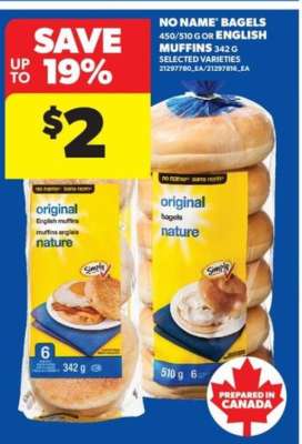 No Name Bagels or English Muffins