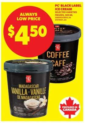 PC Black Label Ice Cream