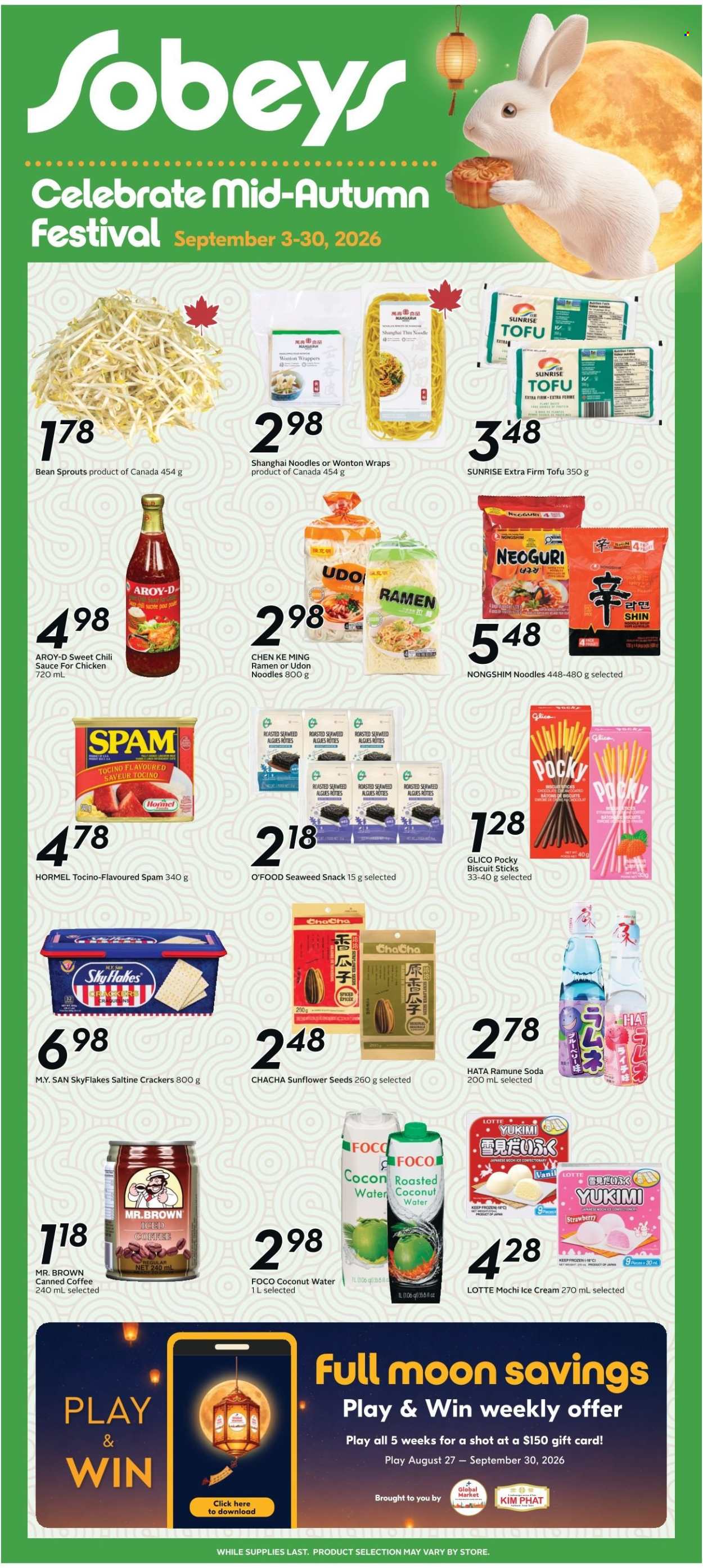 Sobeys flyer - September 03, 2026 - September 30, 2026. Page 1