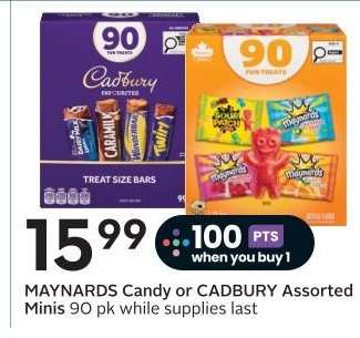 MAYNARDS Candy or CADBURY Assorted Minis