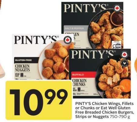 PINTY'S Chicken Wings, Fillets or Chunks