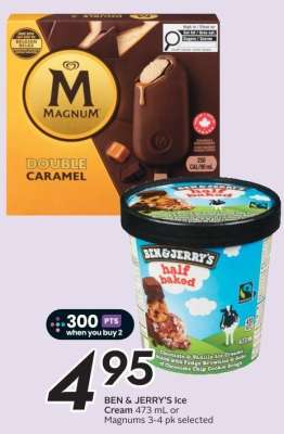 BEN & JERRY'S Ice Cream or Magnums
