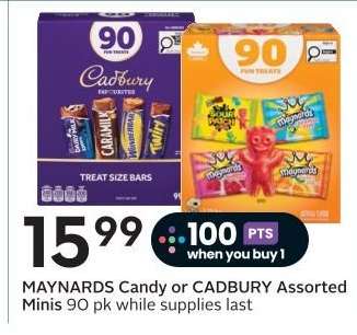 MAYNARDS Candy or CADBURY Assorted Minis