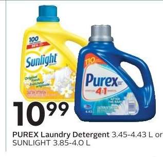 PUREX Laundry Detergent or SUNLIGHT