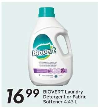BIOVERT Laundry Detergent or Fabric Softener