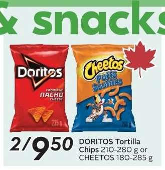 DORITOS Tortilla Chips or CHEETOS