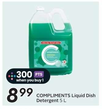COMPLIMENTS Liquid Dish Detergent 5 L