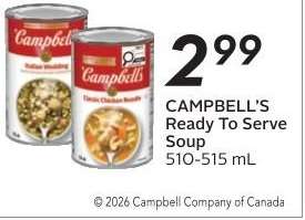 CAMPBELL’S READY TO SERVE SOUP
