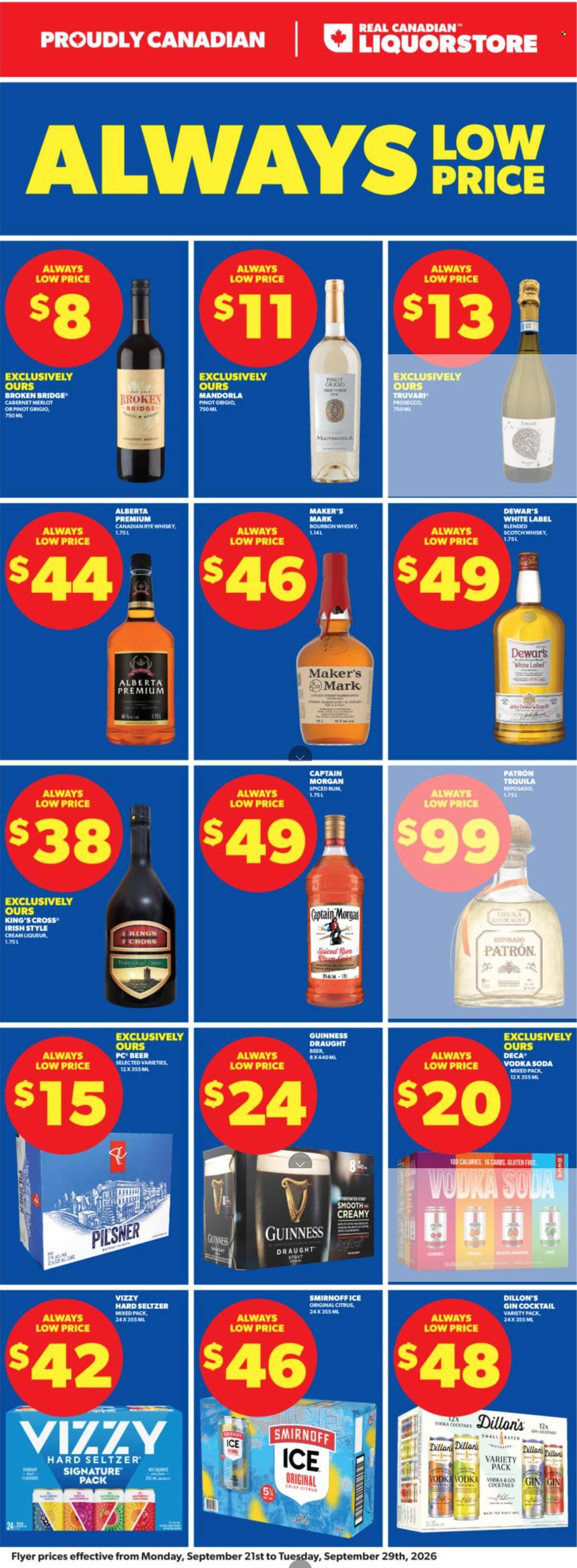 Real Canadian Liquorstore flyer - September 21, 2026 - September 29, 2026. Page 1