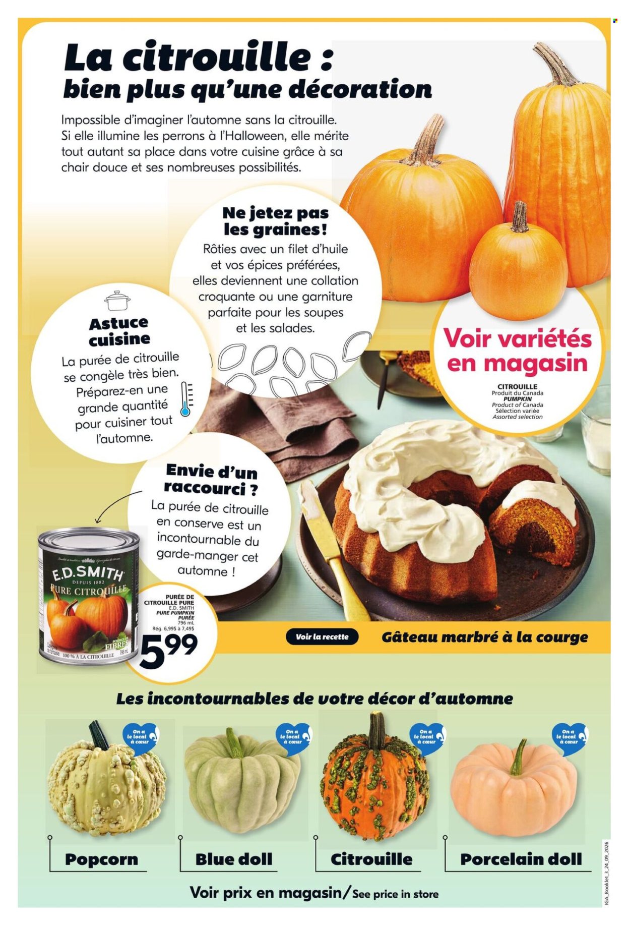 IGA flyer - September 24, 2026 - October 14, 2026. Page 3