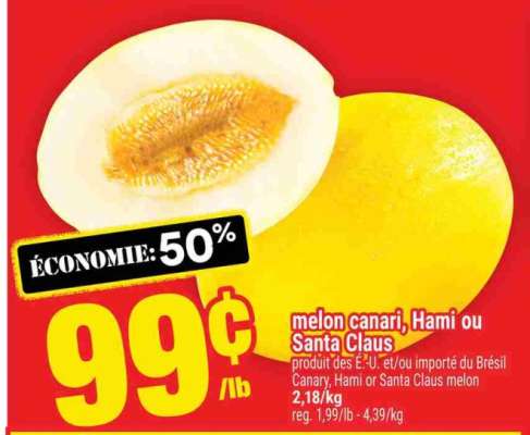 melon canari, hami ou Santa Claus
