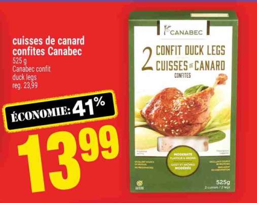CUISSES DE CANARD CONFITES CANABEC