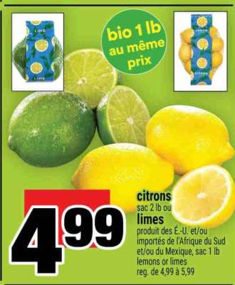 CITRONS OU LIMES
