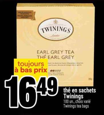 THÉ EN SACHETS TWININGS