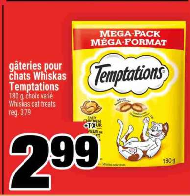 gâteries pour chats Whiskas Temptations