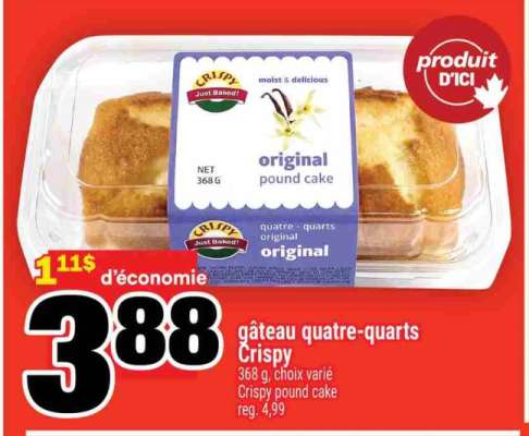 gâteau quatre-quarts crispy
