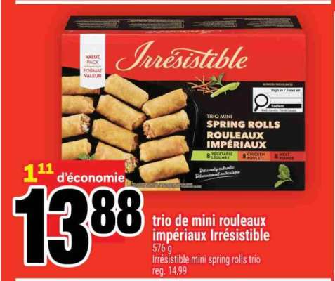 trio de mini rouleaux impériaux Irrésistible
