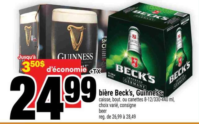 bière Beck's, Guinness