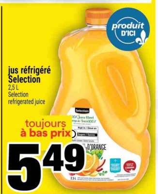 jus réfrigéré Selection