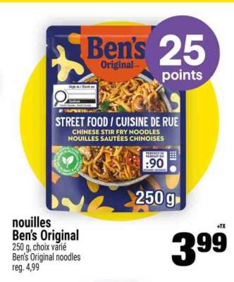 nouilles Ben’s Original