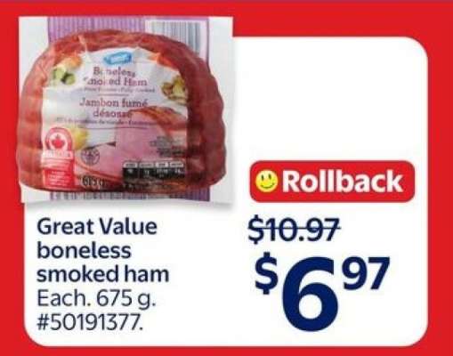 Great Value Boneless Smoked Ham