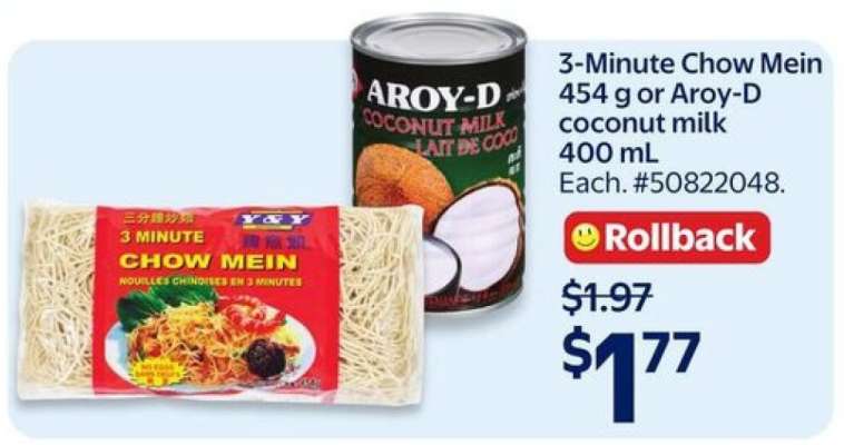 3-Minute Chow Mein or Aroy-D Coconut Milk