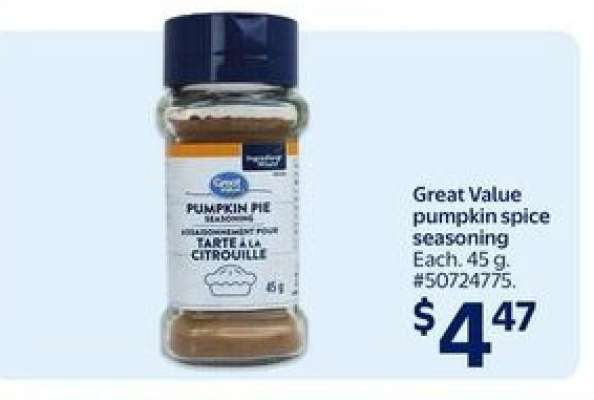 Great Value pumpkin spice seasoning