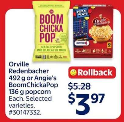 Orville Redenbacher or Angie's BOOMCHICKAPOP popcorn