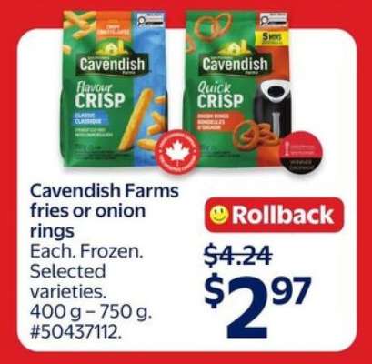 Cavendish Farms fries or onion rings