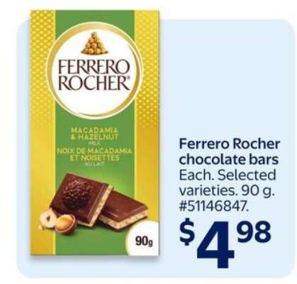 FERRERO ROCHER CHOCOLATE BARS