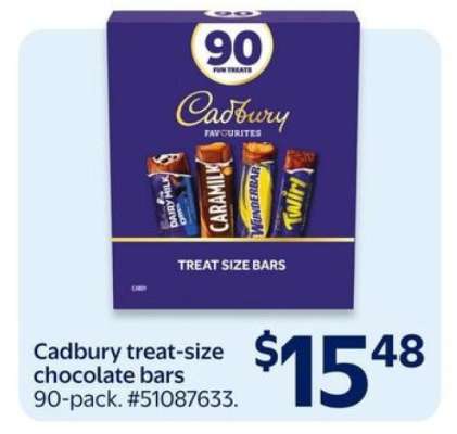 Cadbury treat-size chocolate bars