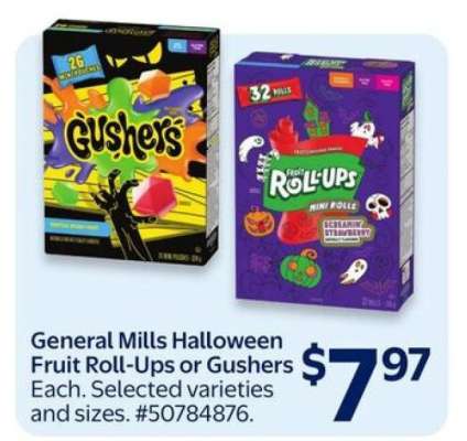 General Mills Halloween Fruit Roll-Ups or Gushers