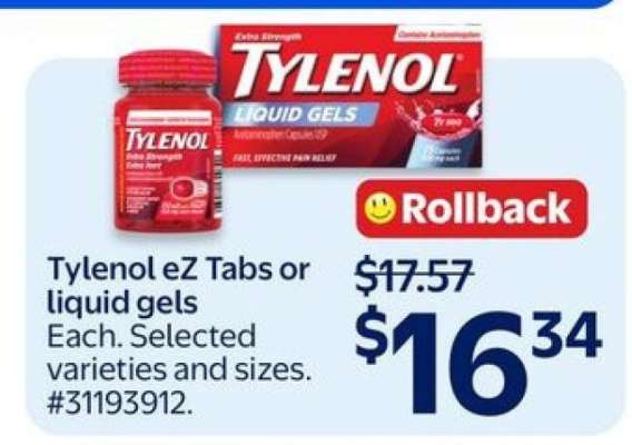 Tylenol EZ tabs or Liquid Gels