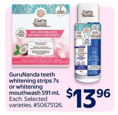 GuruNanda Teeth Whitening Strips or Mouthwash