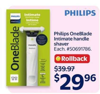 Philips OneBlade Intimate handle shaver