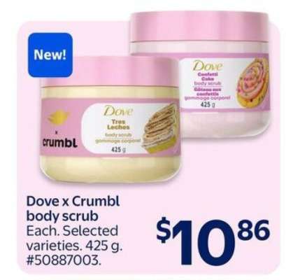 Dove x Crumbl body scrub