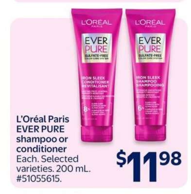L’Oréal Paris EVER PURE Shampoo or Conditioner
