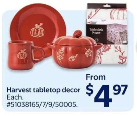 Harvest tabletop decor