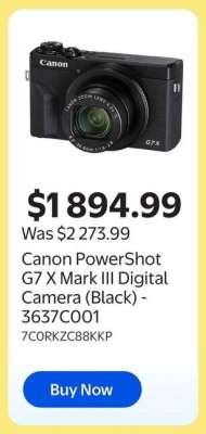 Canon PowerShot G7 X Mark III Digital Camera (Black)