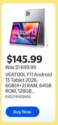 VEAT00L F11 Android 13 Tablet 2026