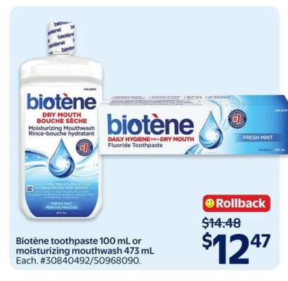 Biotène Toothpaste or Mouthwash