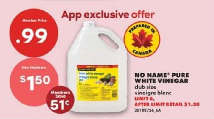 NO NAME® PURE WHITE VINEGAR